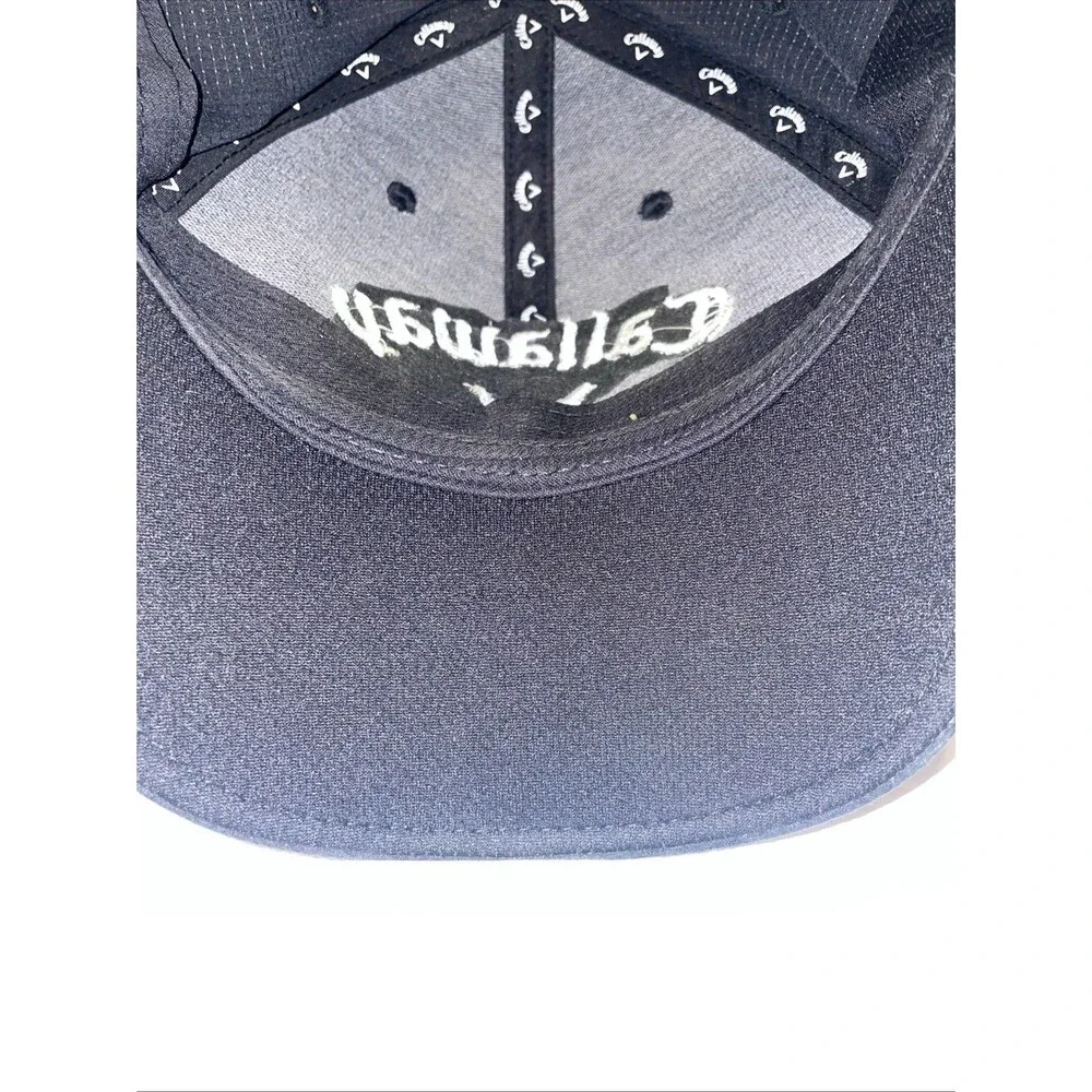 Calloway V Black White Adjustable Ball Cap Excellent Condition